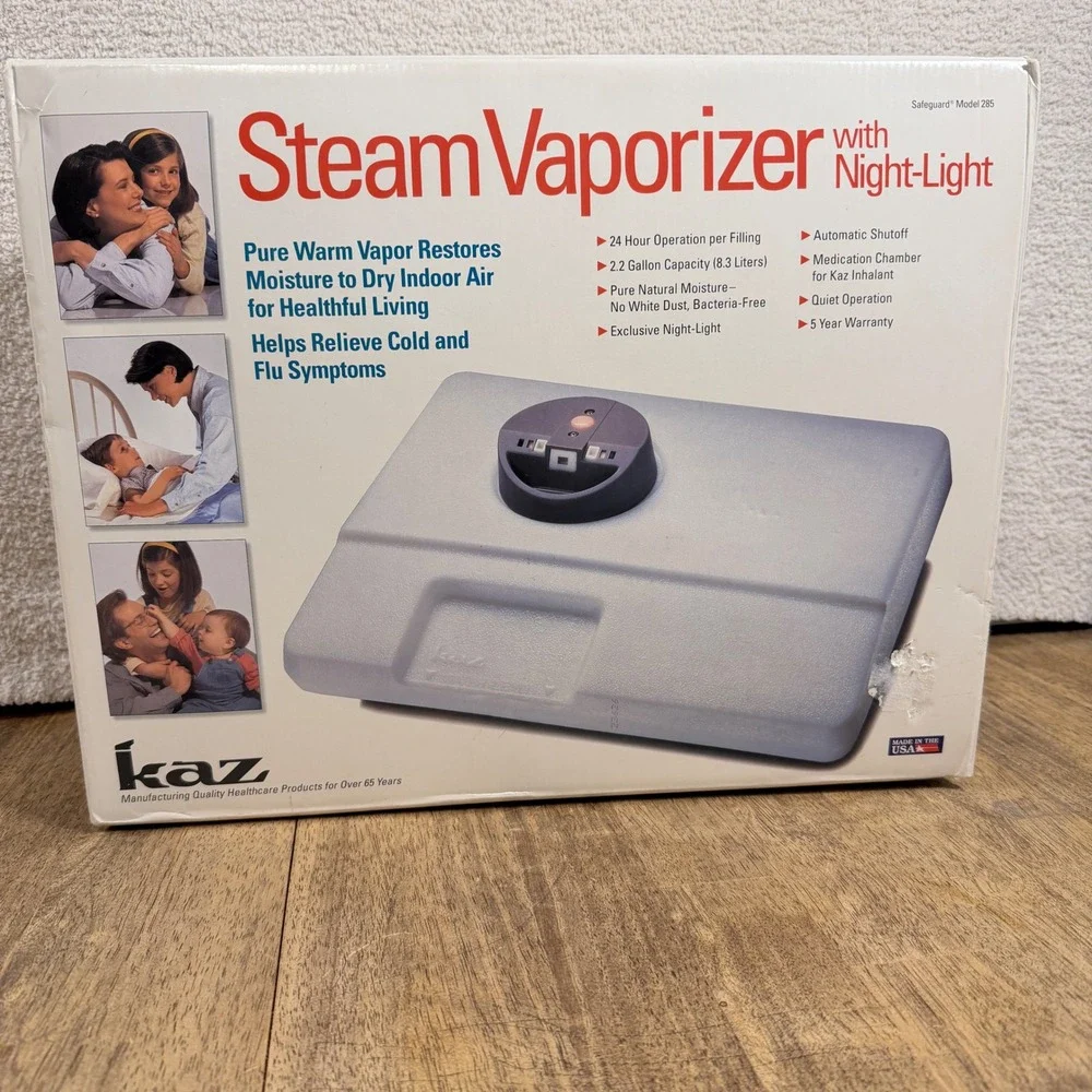 Kaz Safeguard Model 285 Steam Vaporizer with Night Light Pure Warm‎ Vapor